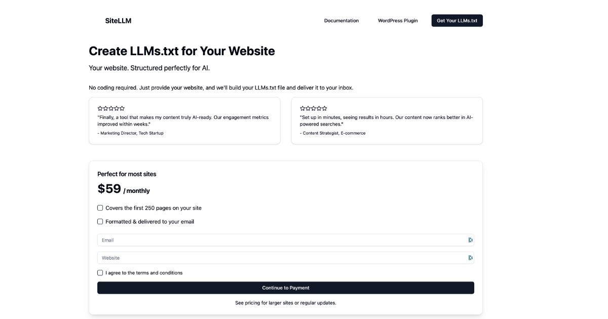 The /llms.txt file - Create LLMs.txt for Your Website